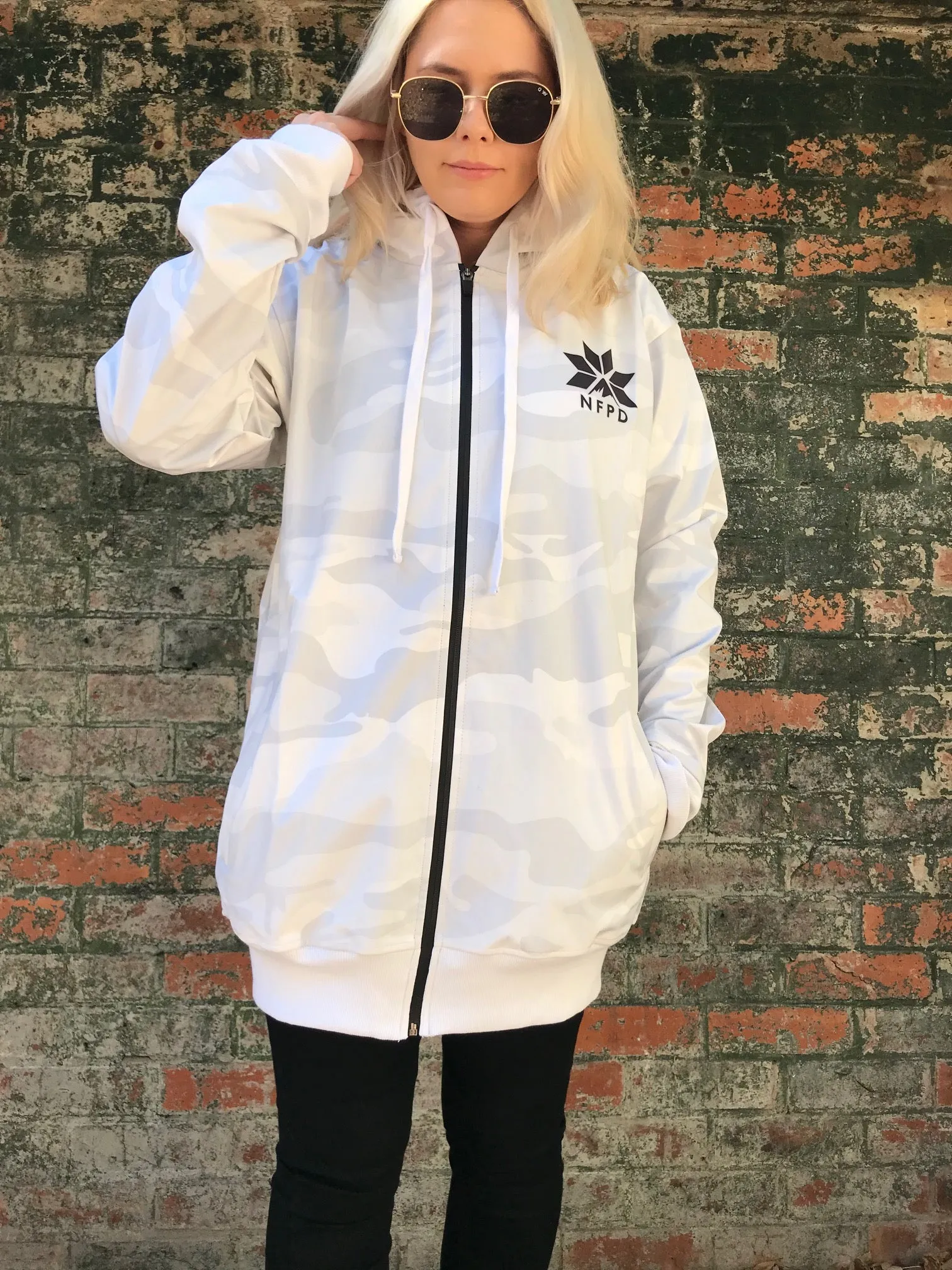 10K WATERPROOF Tall White Snow Camo Ski/Snowboard Softshell Jacket - Unisex