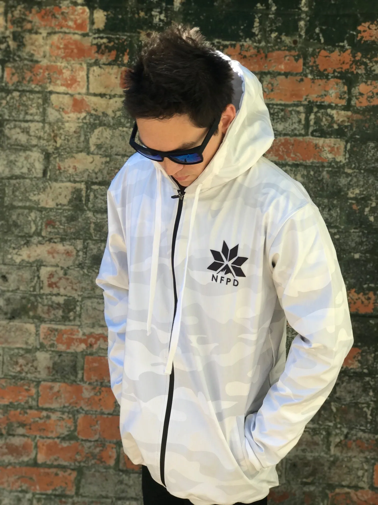 10K WATERPROOF Tall White Snow Camo Ski/Snowboard Softshell Jacket - Unisex