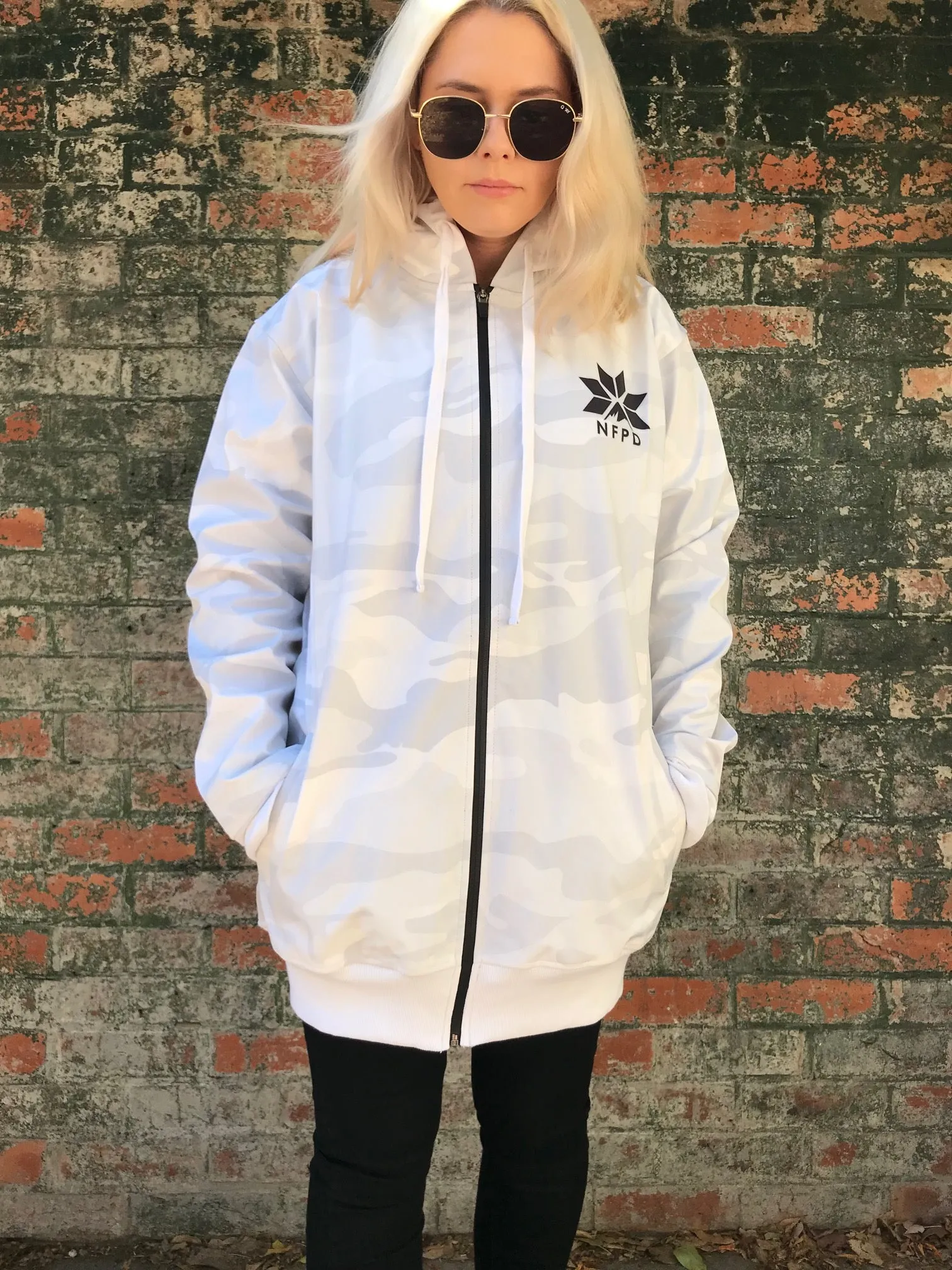 10K WATERPROOF Tall White Snow Camo Ski/Snowboard Softshell Jacket - Unisex