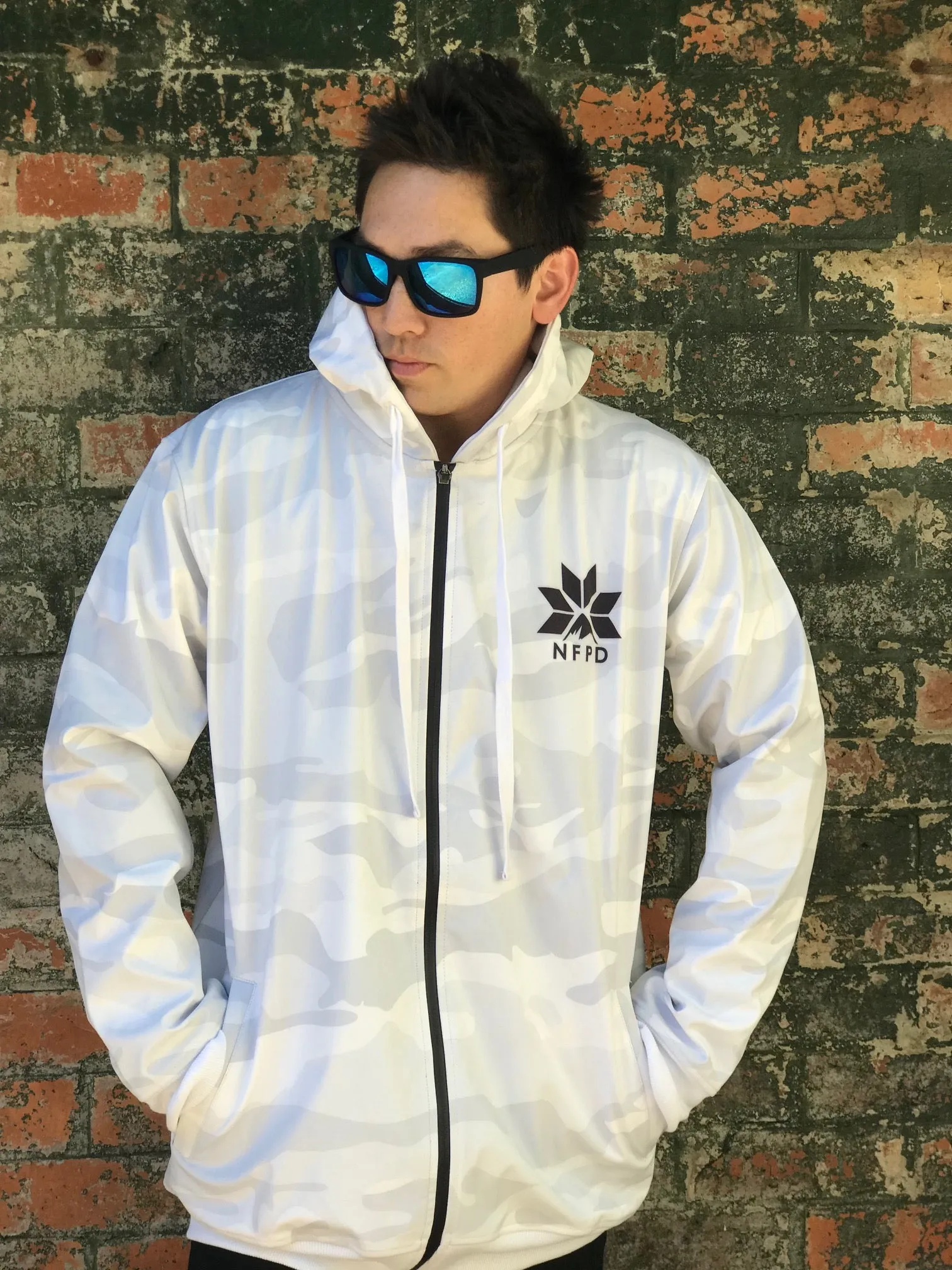 10K WATERPROOF Tall White Snow Camo Ski/Snowboard Softshell Jacket - Unisex