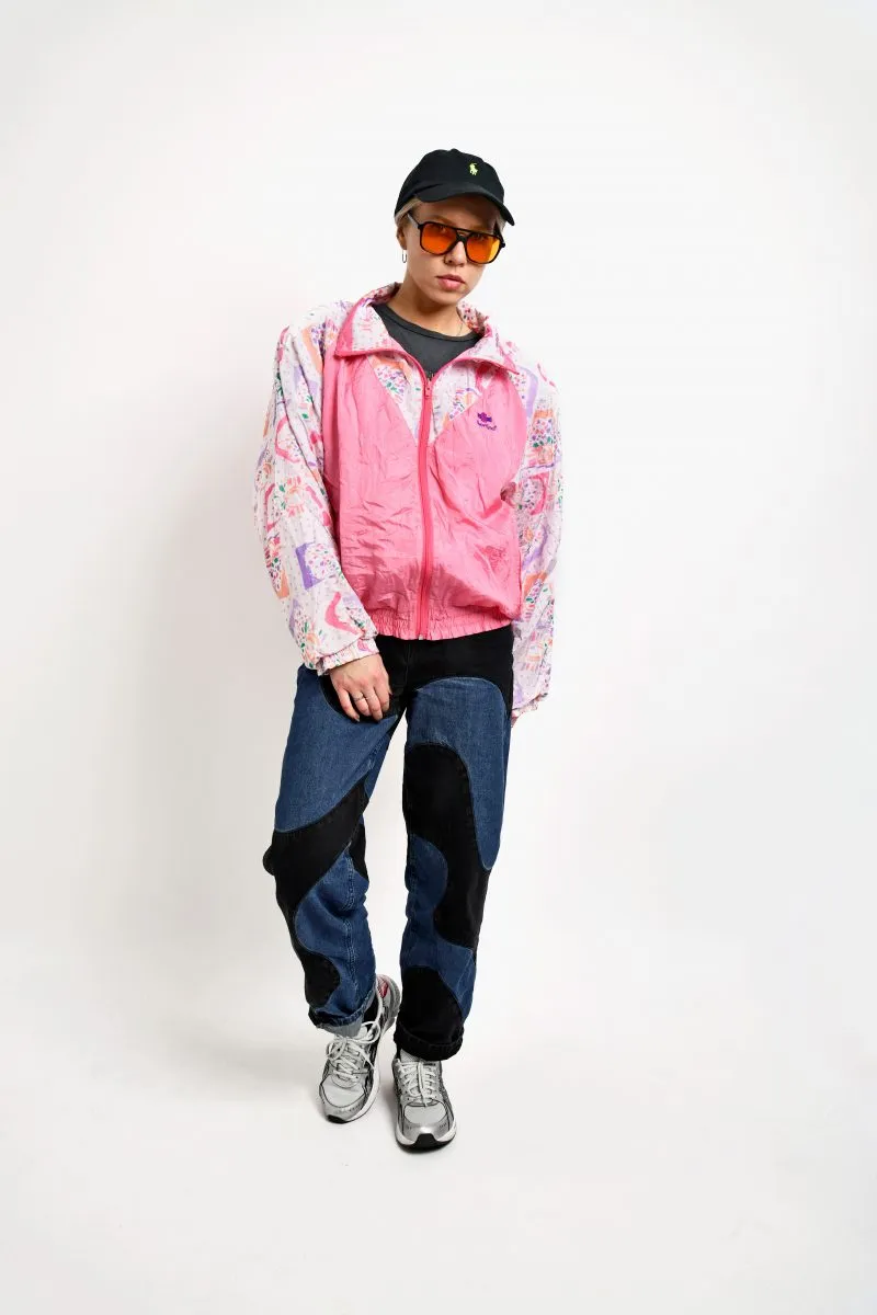 80s pink windbreaker jacket