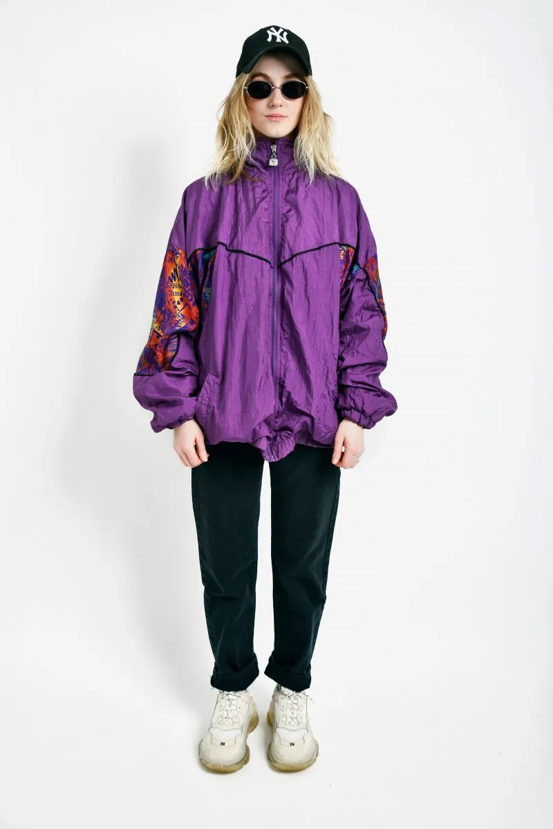 80s purple windbreaker women