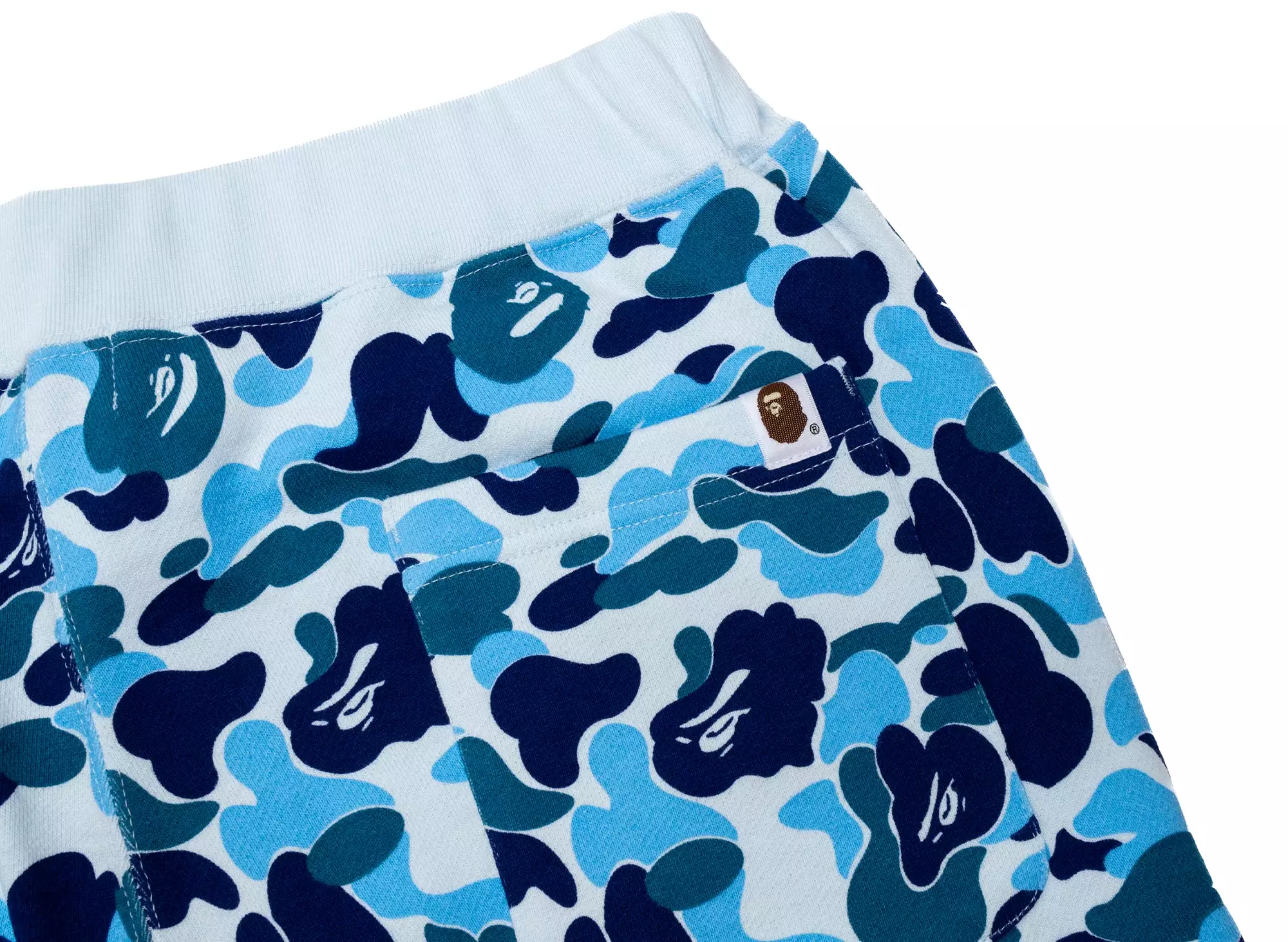 A Bathing Ape ABC Camo Crystal Stone Sweatpants in Blue