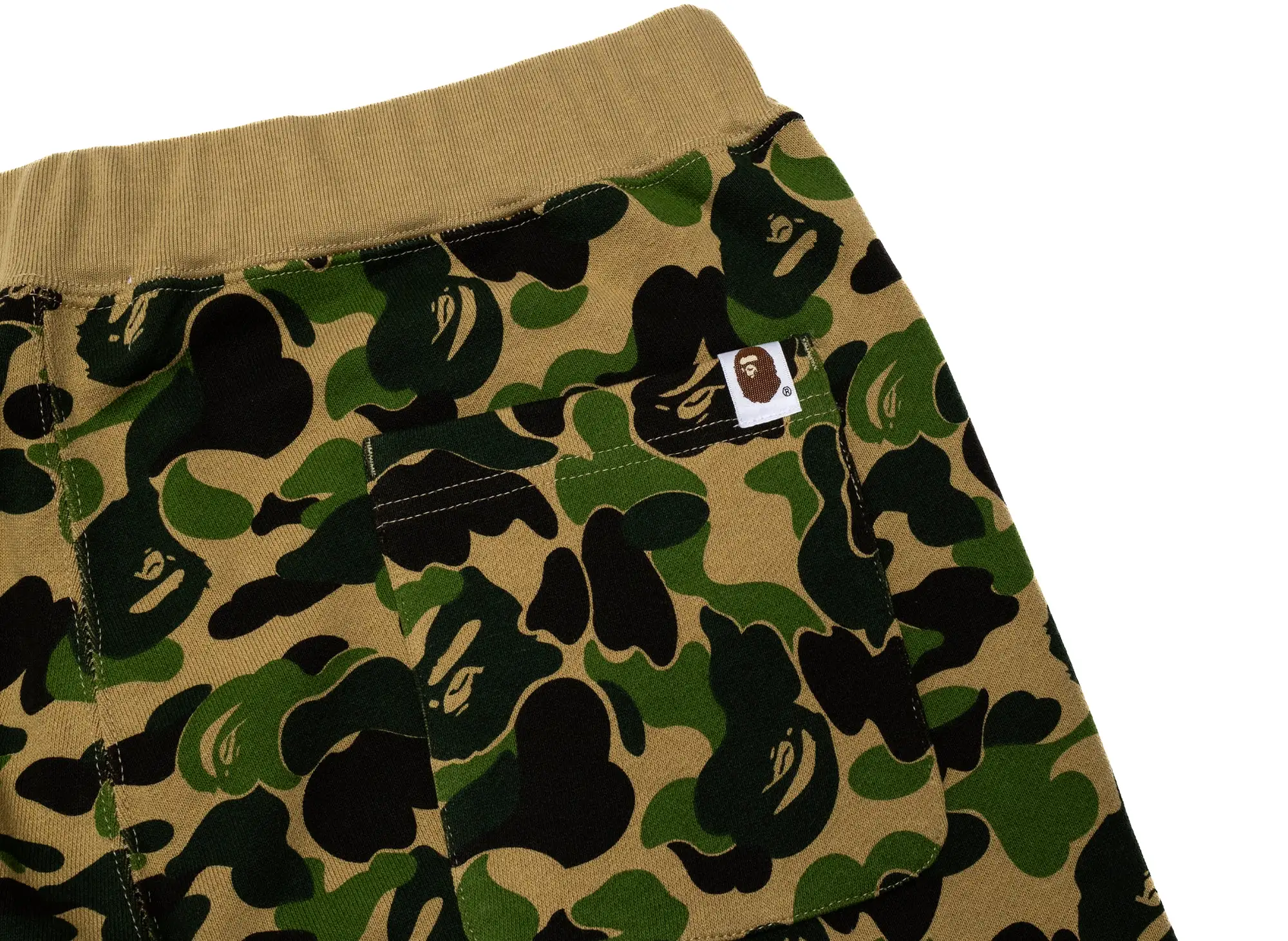 A Bathing Ape ABC Camo Crystal Stone Sweatpants in Green