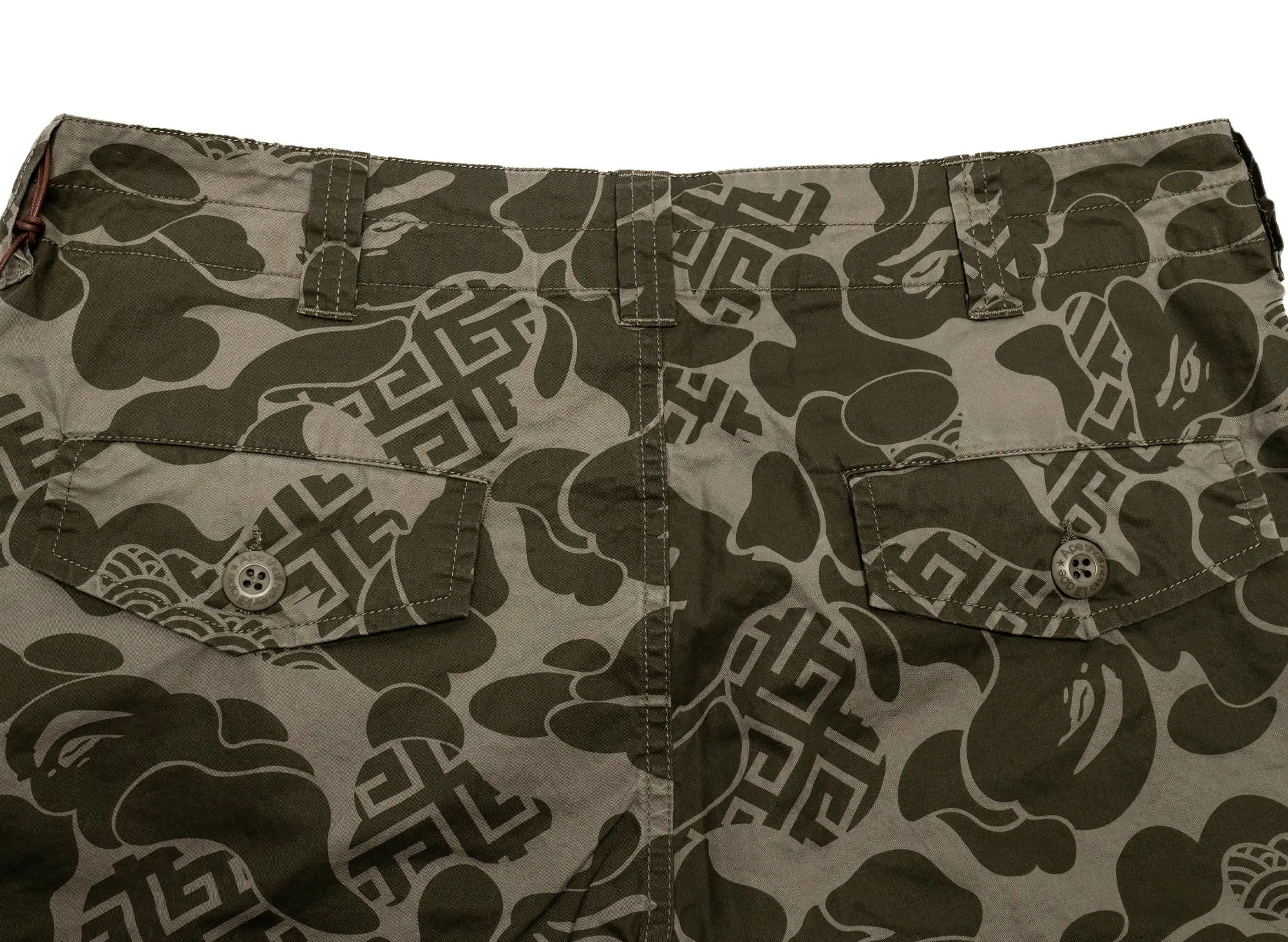 A Bathing Ape Asia Camo Army Pants in Olive xld