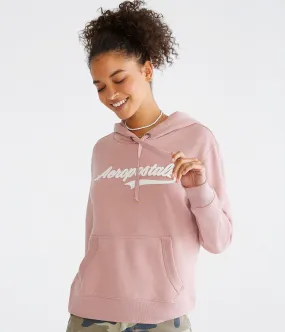 Aeropostale Womens' Aeropostale Script Pullover Hoodie - Pink - Size L - Cotton - Teen Fashion & Clothing Azalea Pink