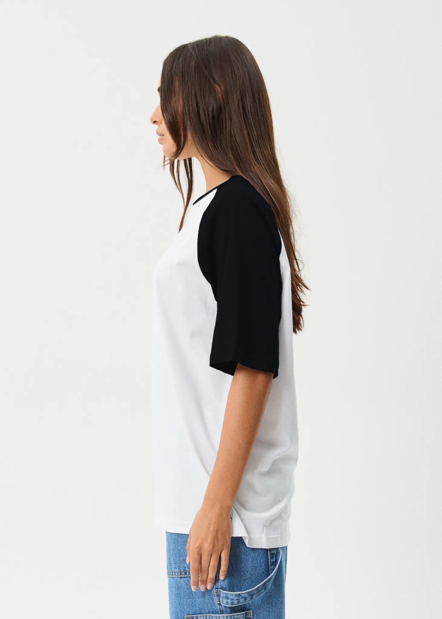 AFENDS Womens Ryan - Oversized Raglan Tee - Black