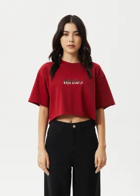 AFENDS Womens Scorpio Slay - Slay Cropped Tee - Ketchup