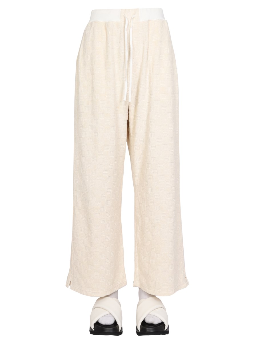 AMBUSH    MONOGRAM COTTON BLEND PANTS