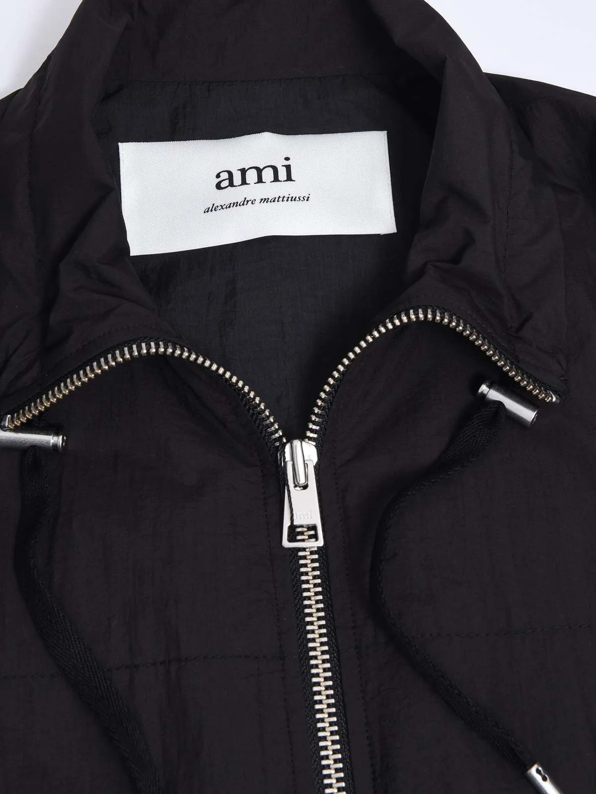 Ami Zipped Windbreaker - Black