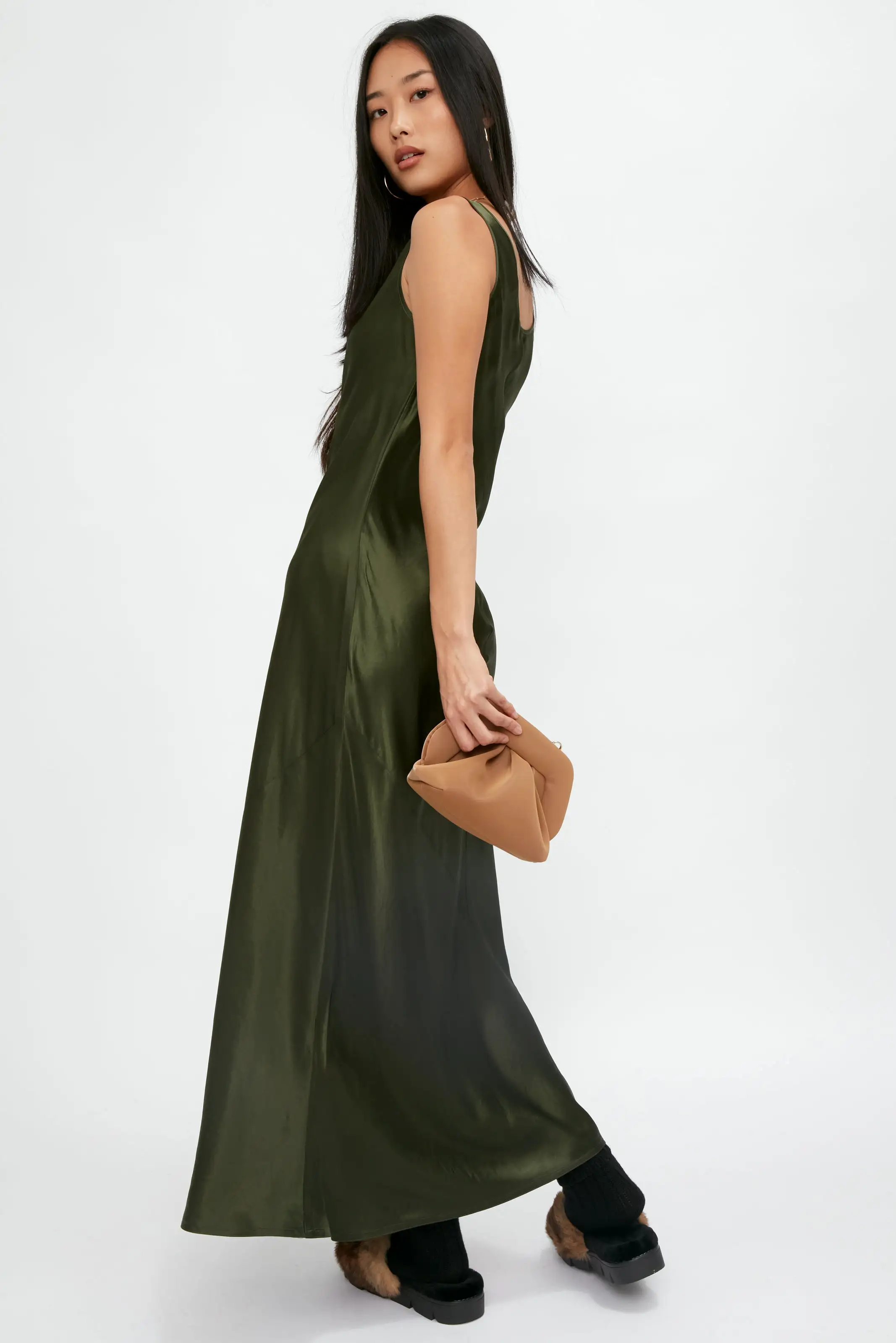 Ares Dress in Olive Green