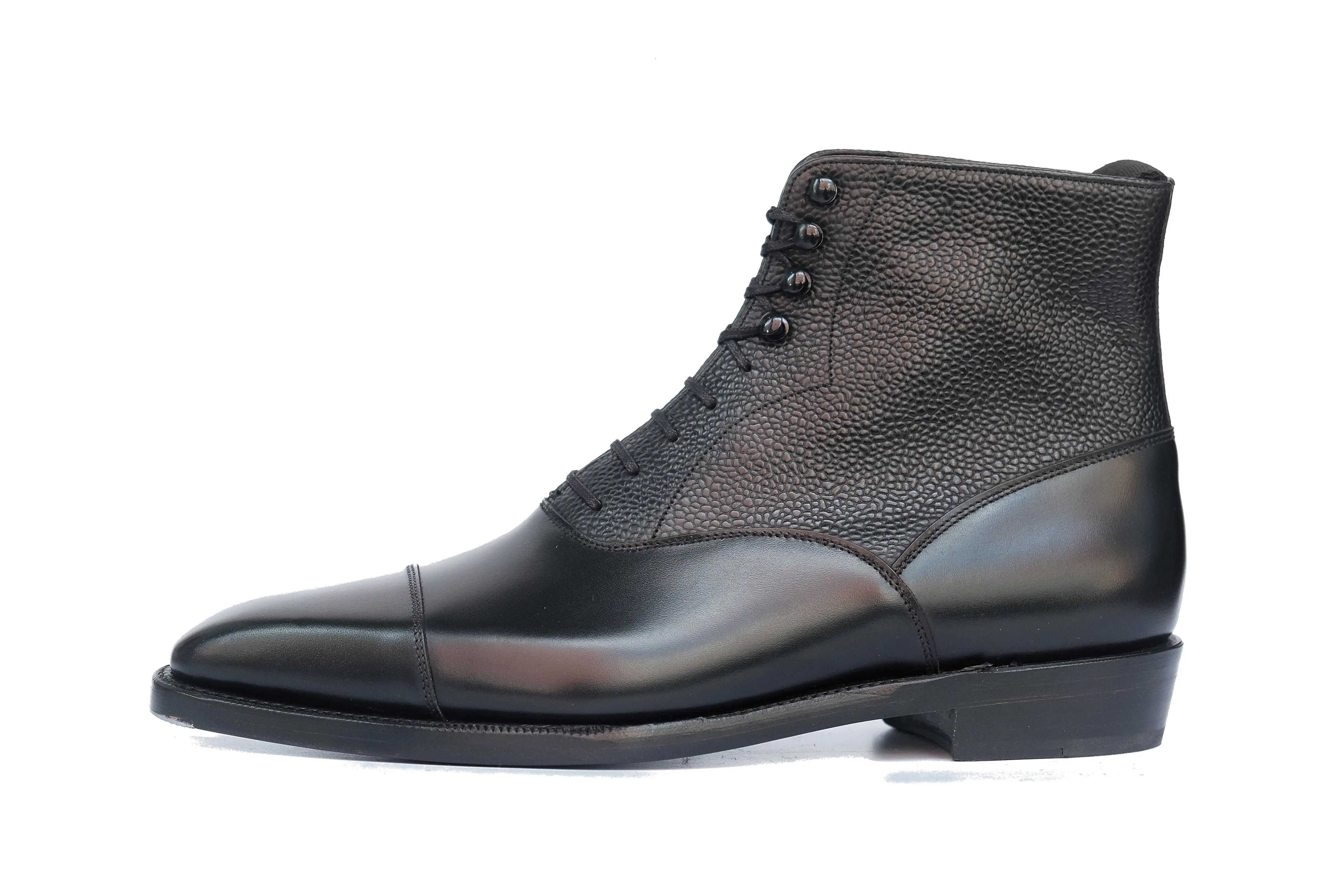 Ashworth - MTO - Black Calf / Black Scotch Grain - MGF Last - Double Leather Sole