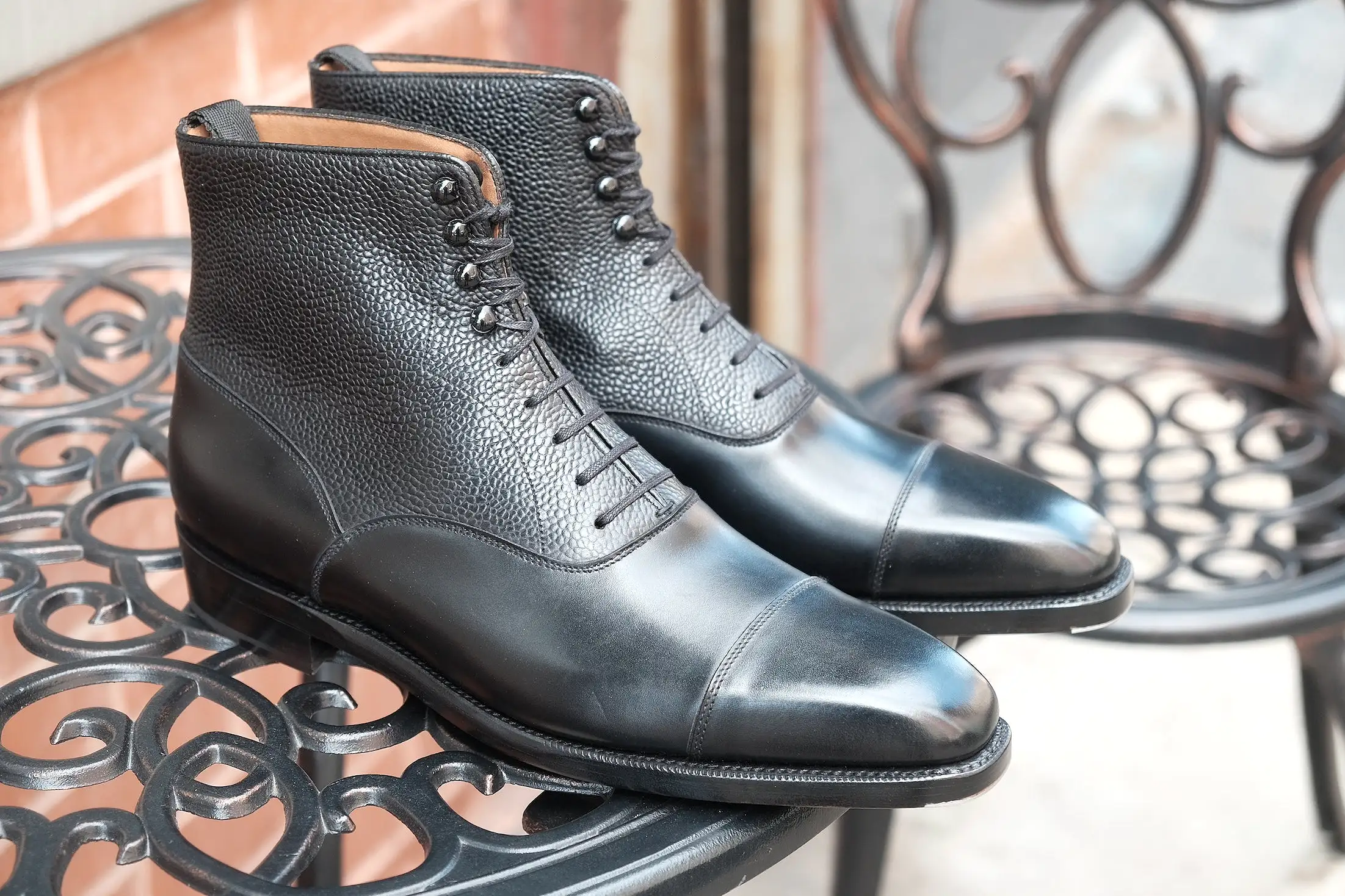 Ashworth - MTO - Black Calf / Black Scotch Grain - MGF Last - Double Leather Sole