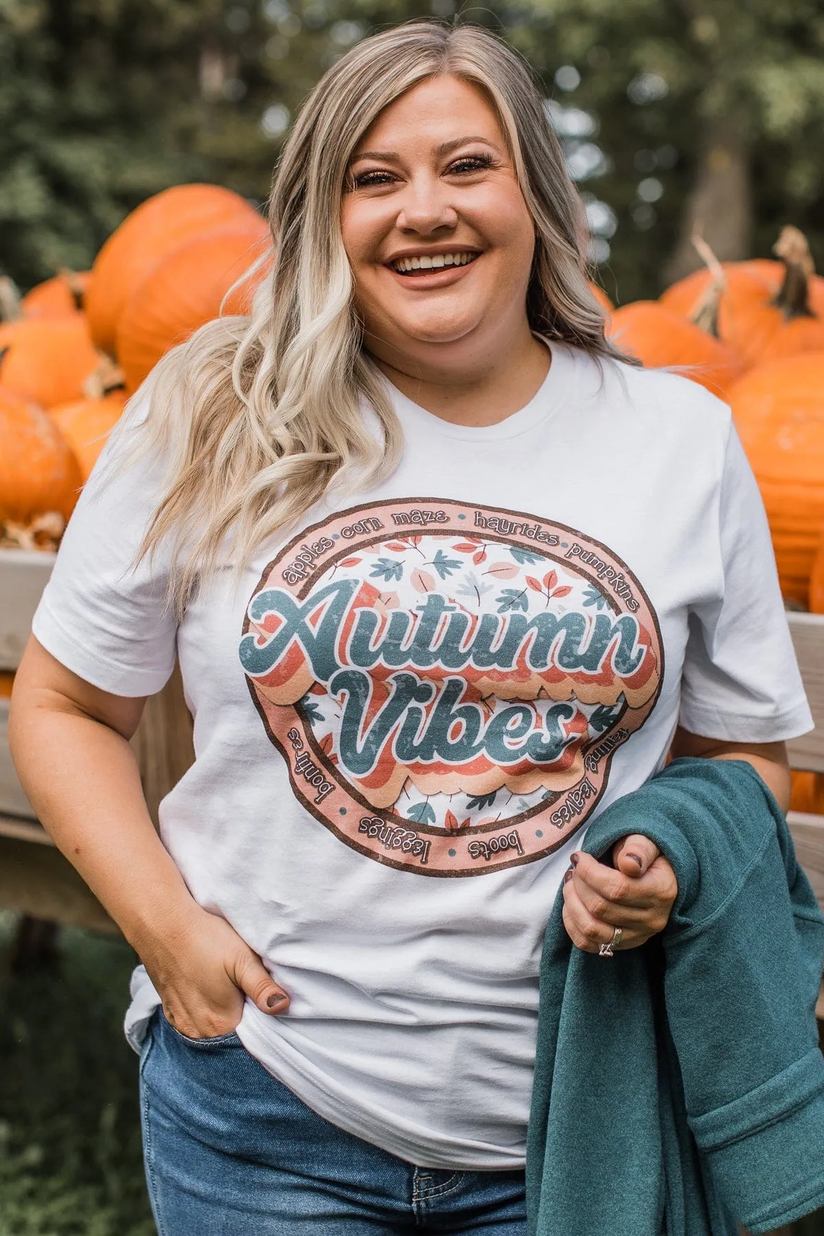 Autumn Vibes Graphic Tee- Ivory