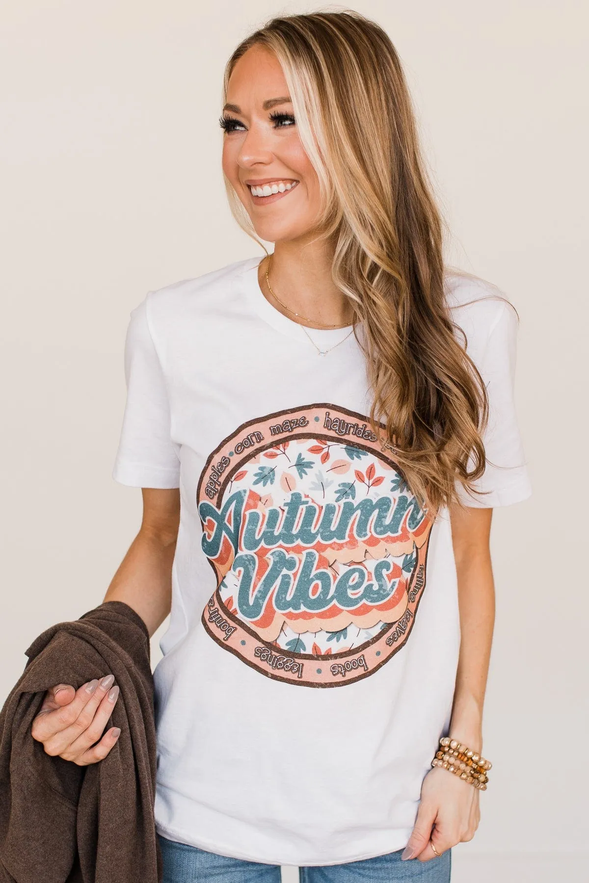 Autumn Vibes Graphic Tee- Ivory