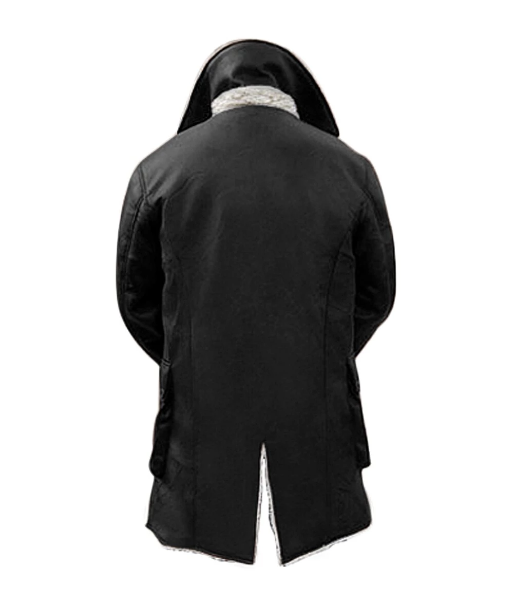 Bane Swedish Bomber Real Leather Black Winter Coat