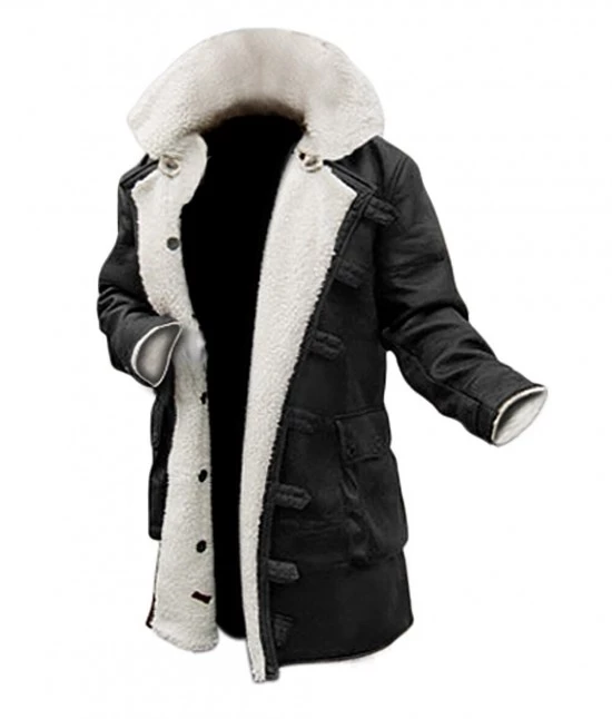 Bane Swedish Bomber Real Leather Black Winter Coat