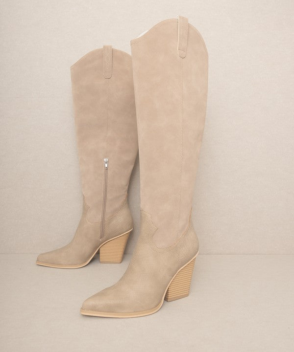 Barcelona Knee High Western Boots