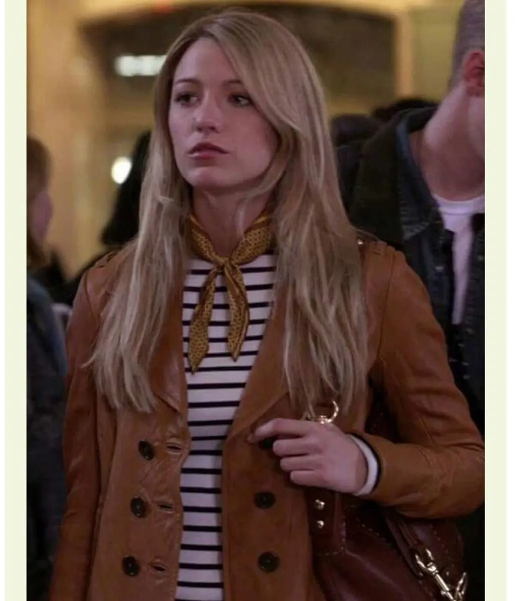 Blake Lively Gossip Girl Brown Peacoat