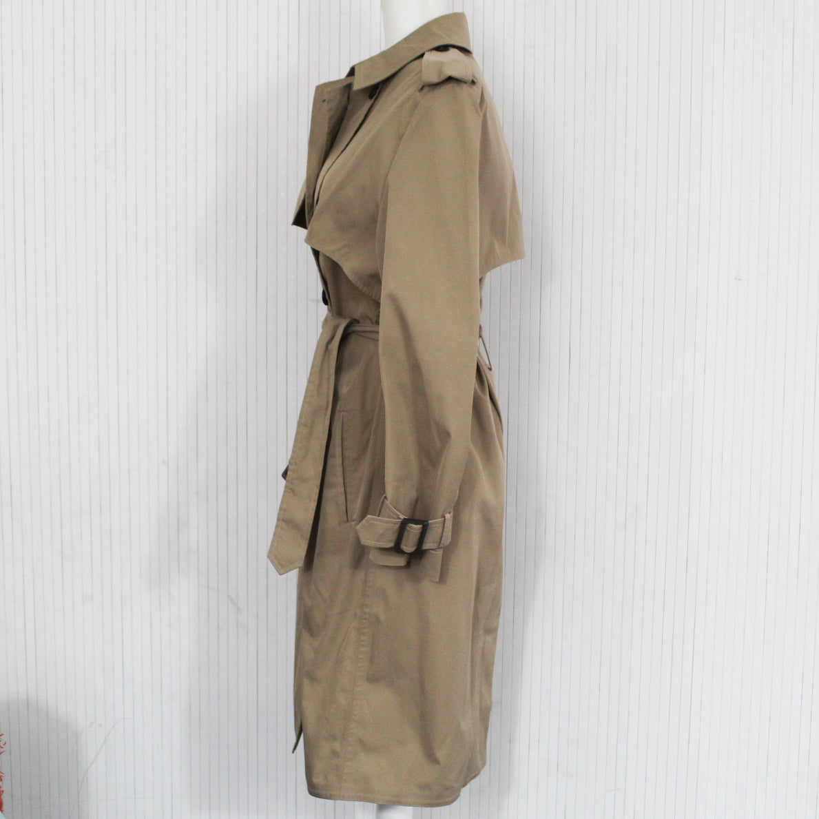 Bottega Veneta 1995 Stone Classic Trench Coat XS