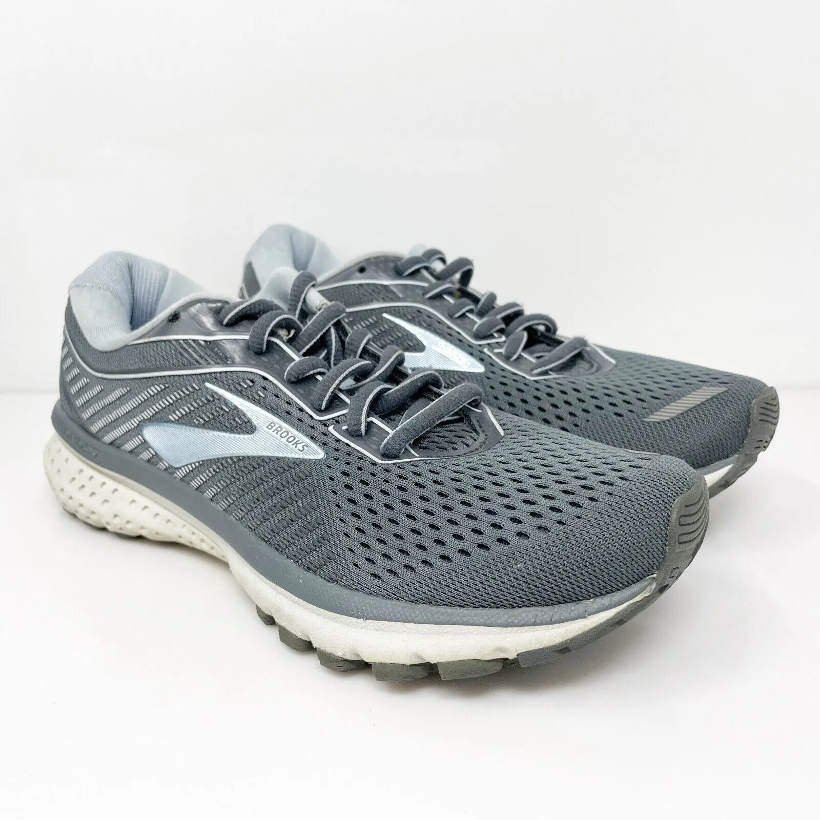 Brooks Womens Ghost 12 1203051B007 Gray Running Shoes Sneakers Size 6 B