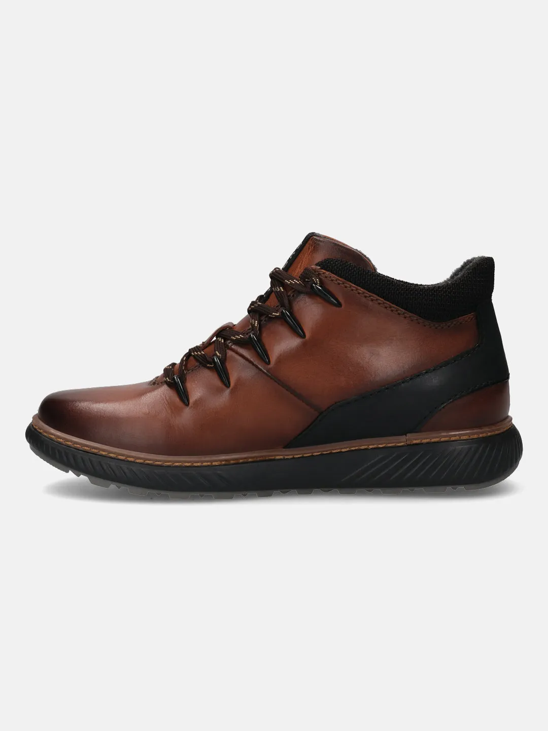 bugatti Mid-Brown Premium Leather Sneakers