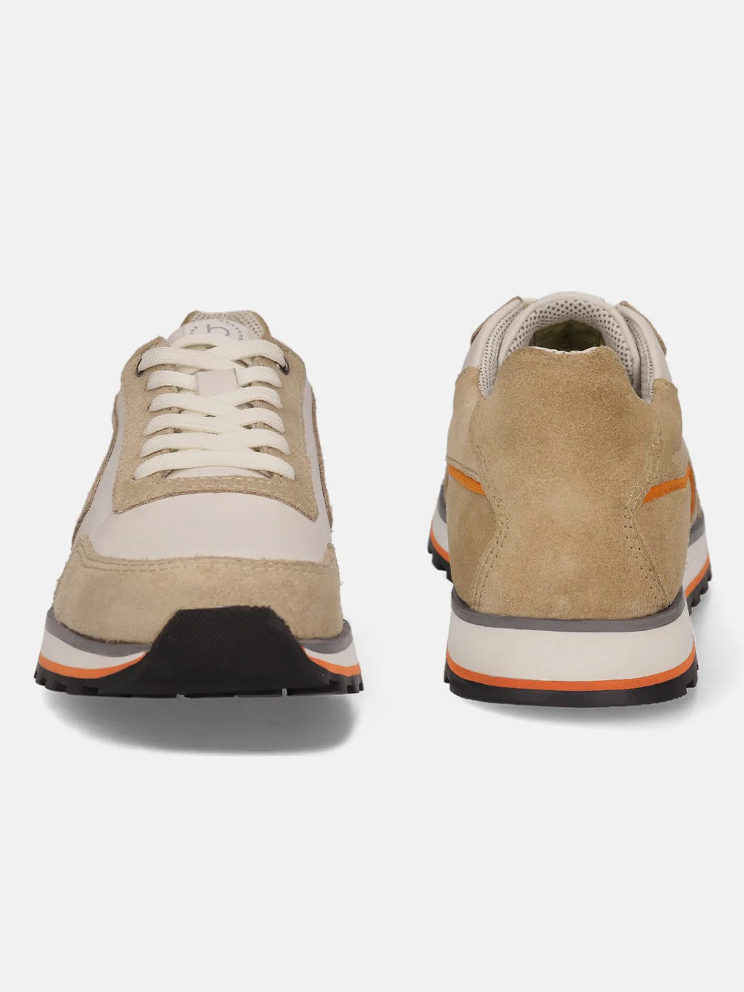 bugatti Sand & Offwhite Suede Sneakers