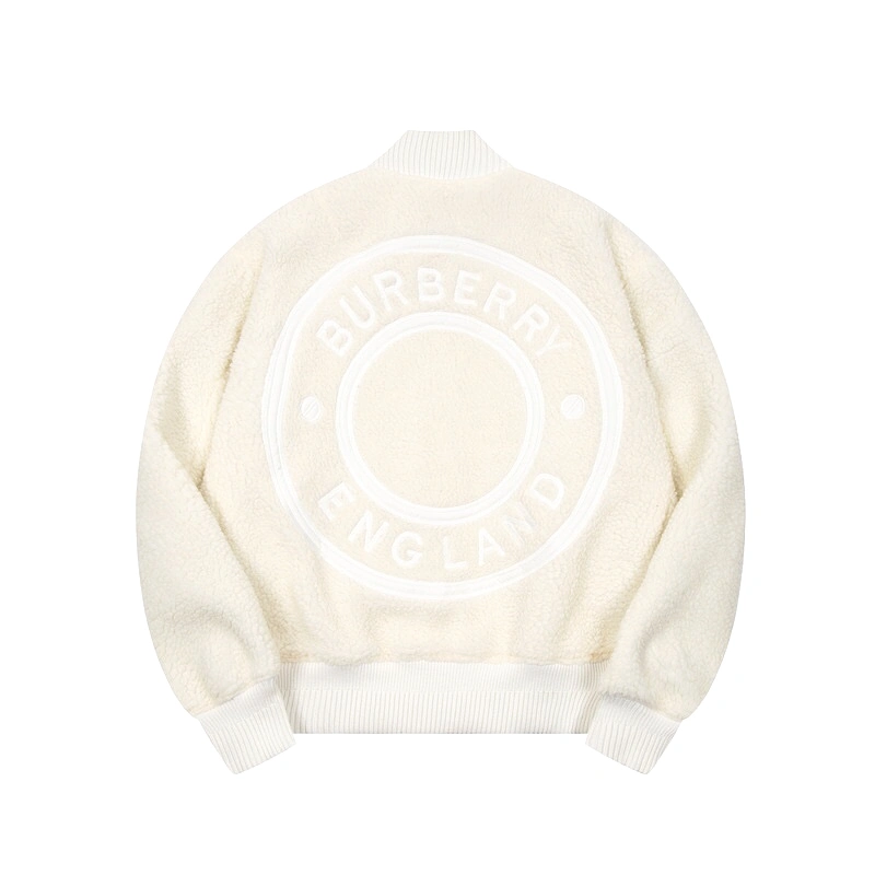 Burberry 23ss double-sided logo pattern polar fleece jacket off-white 12.5