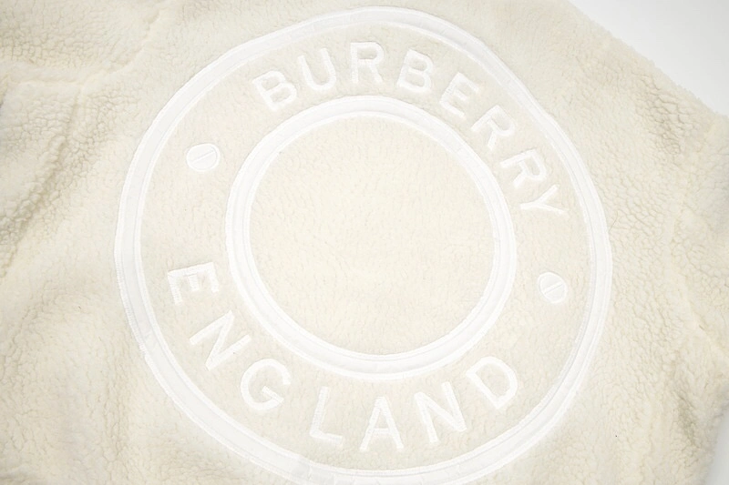 Burberry 23ss double-sided logo pattern polar fleece jacket off-white 12.5