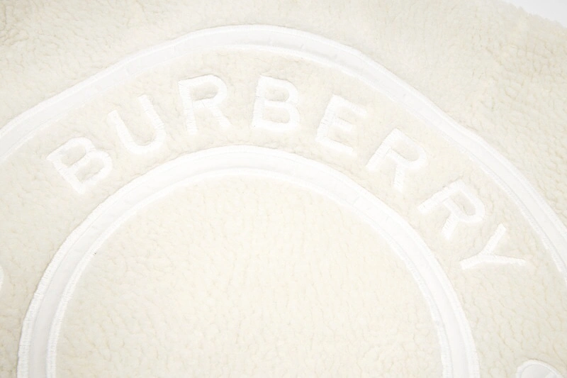 Burberry 23ss double-sided logo pattern polar fleece jacket off-white 12.5