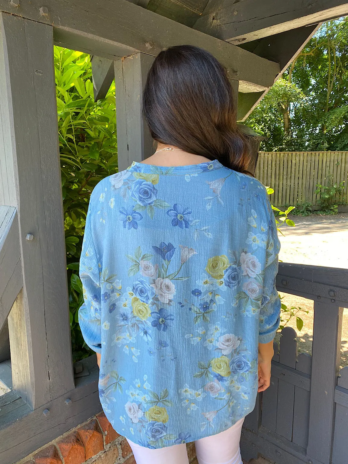 Button Floral Top Leah