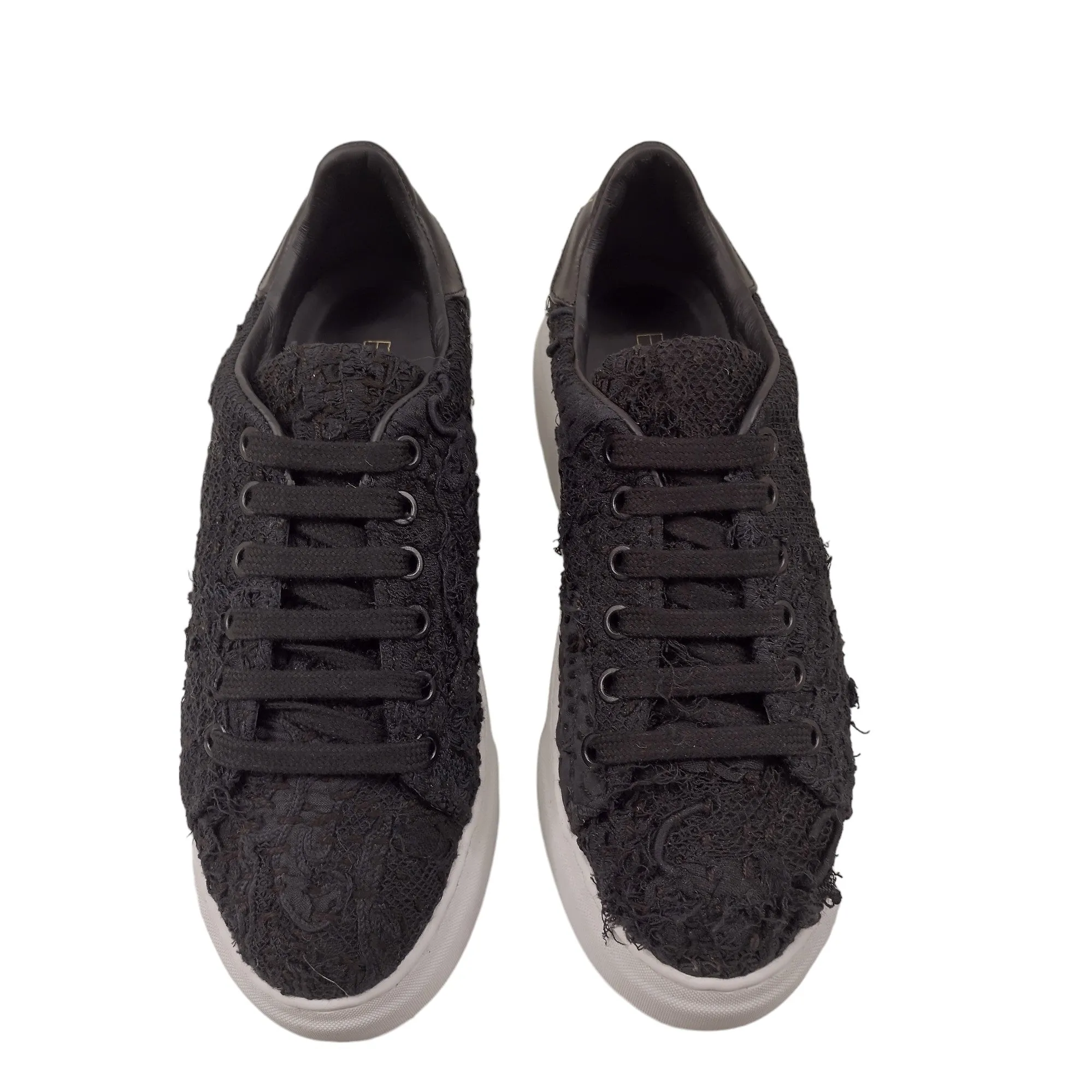 By Walid Black Lace Sneakers