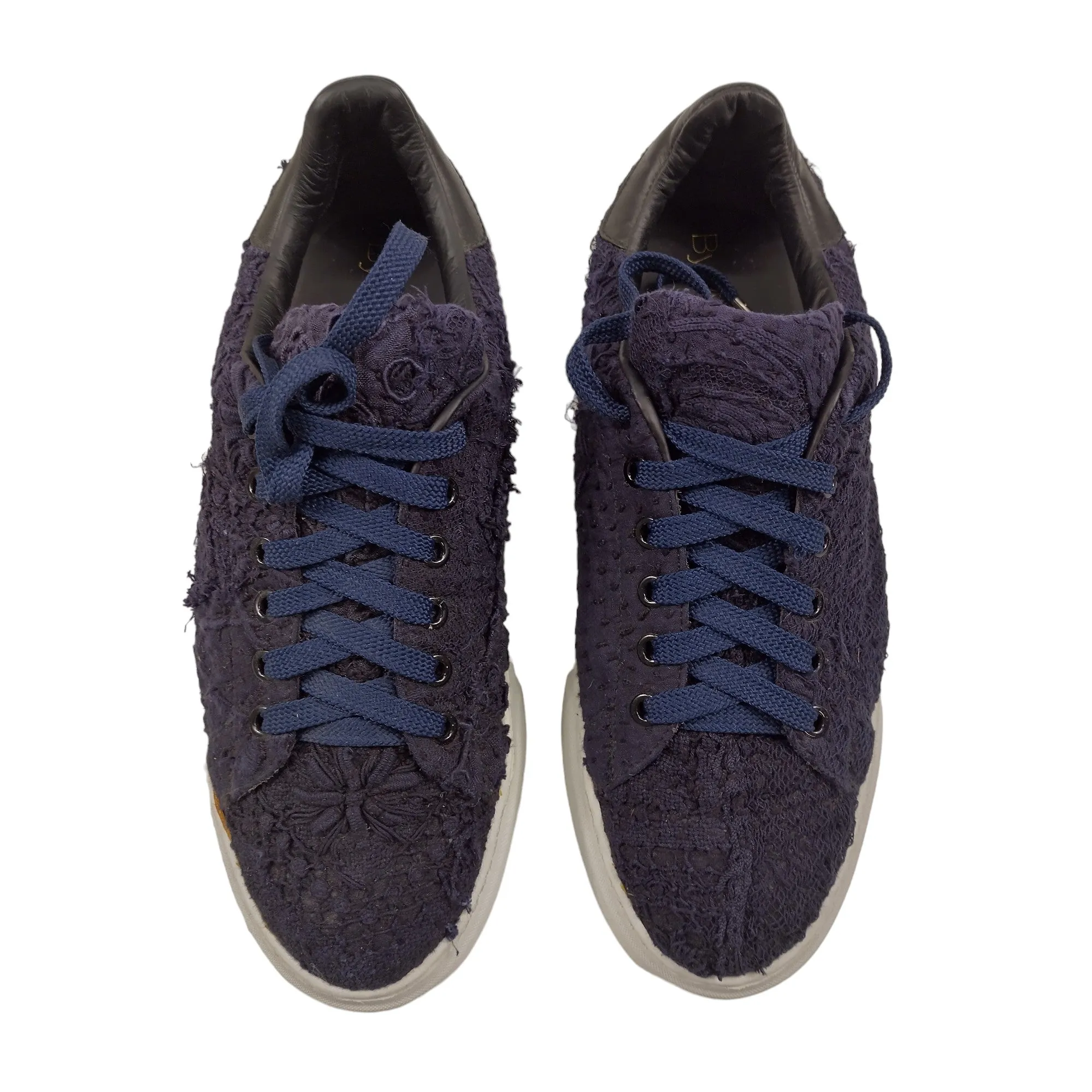 By Walid Navy Lace Sneakers