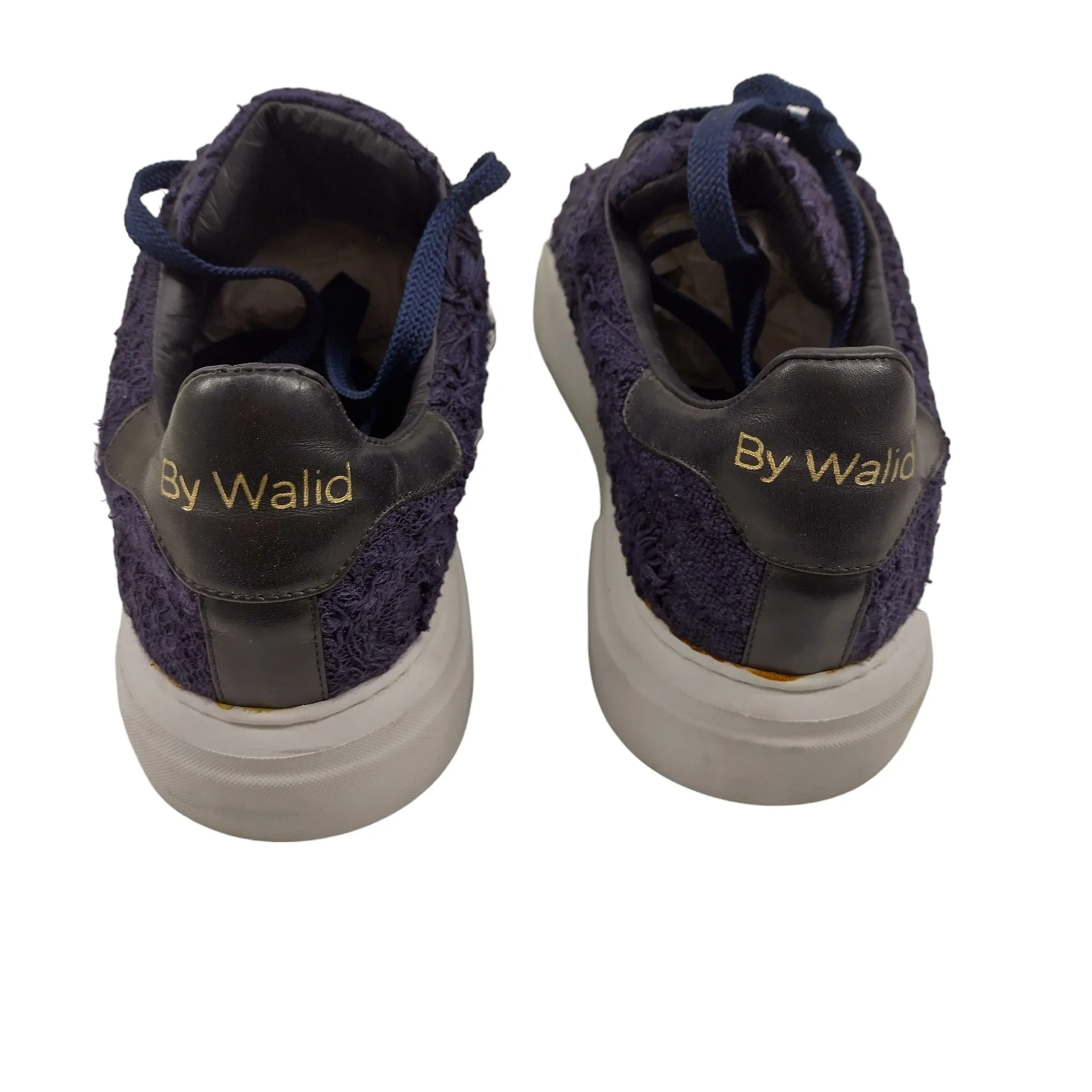 By Walid Navy Lace Sneakers