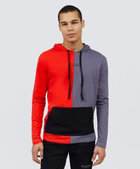 Color Block Long Sleeve Light Pastel Hoodie