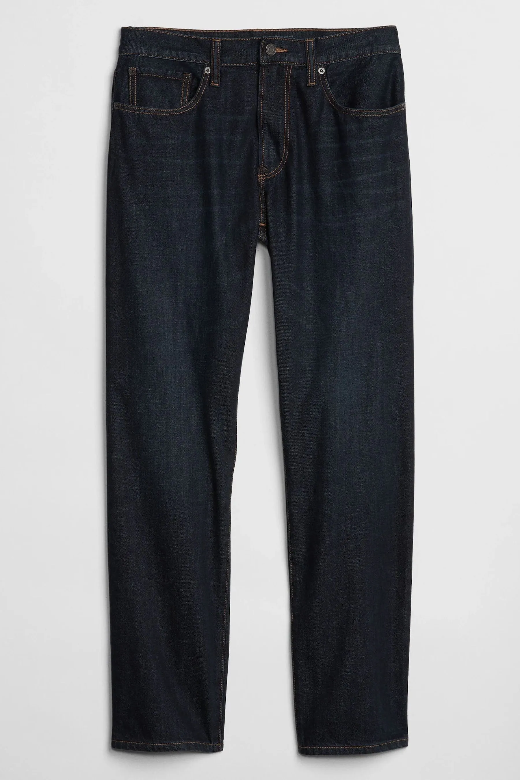 Dark Wash Blue Straight Fit Stretch Jeans