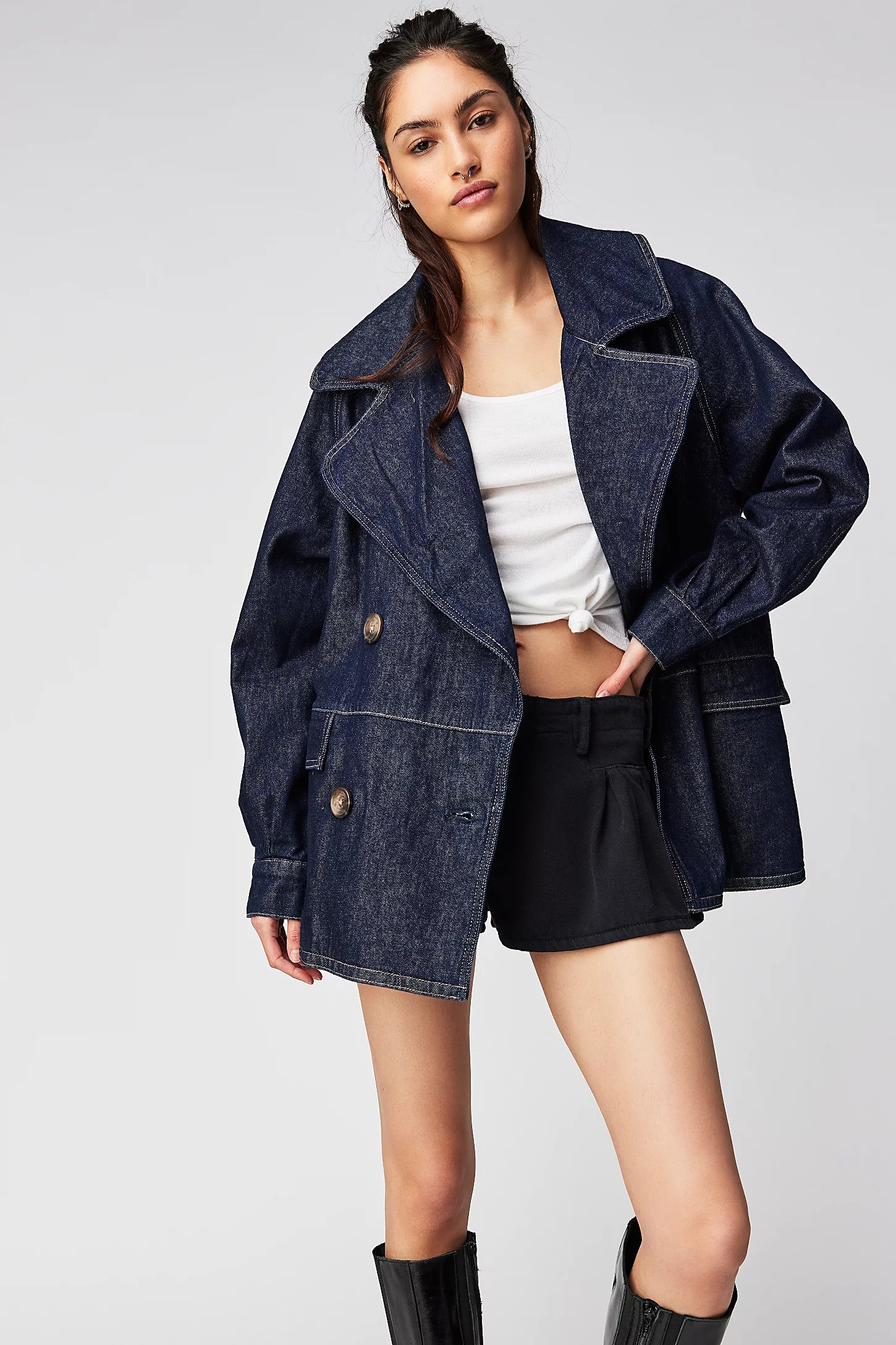 Denim Car Coat