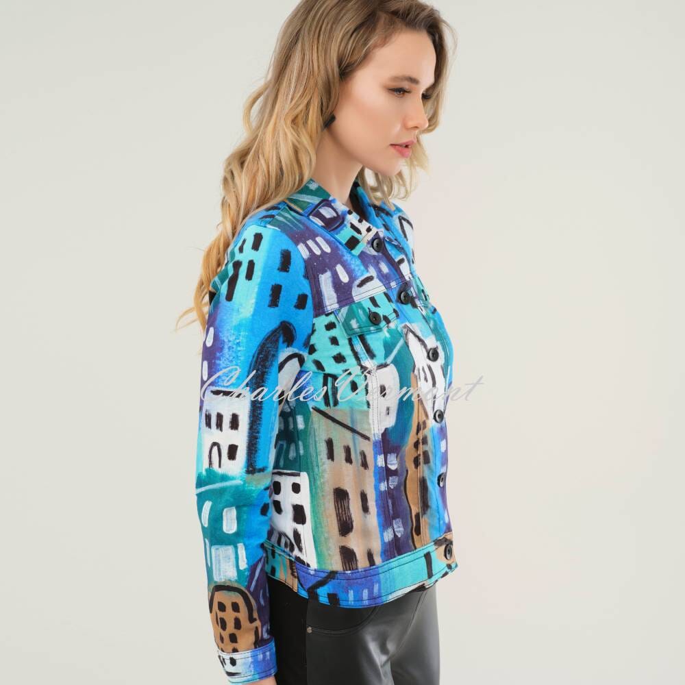 Dolcezza 'City Stories' Print 'Jean Style' Jacket - Style 73726