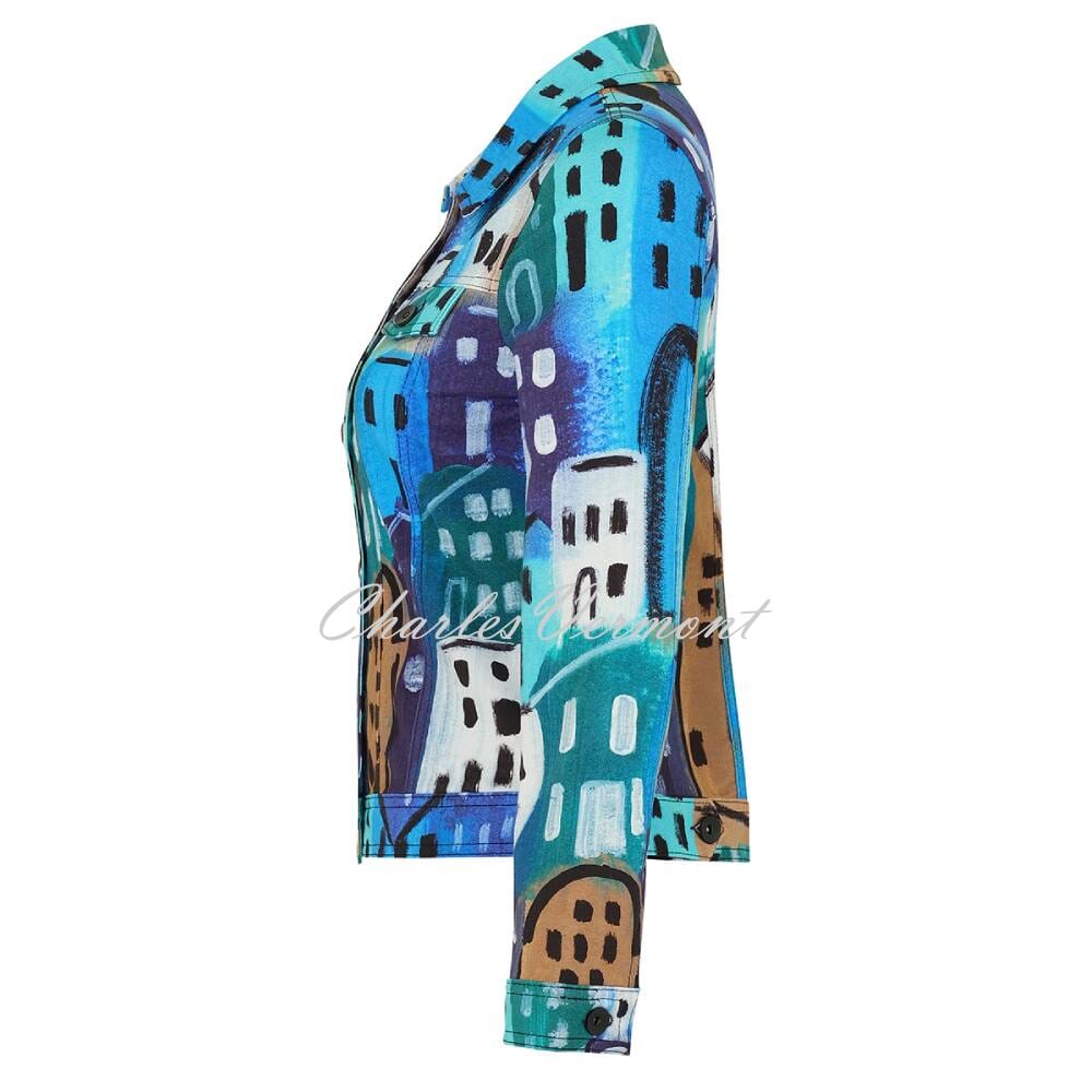 Dolcezza 'City Stories' Print 'Jean Style' Jacket - Style 73726