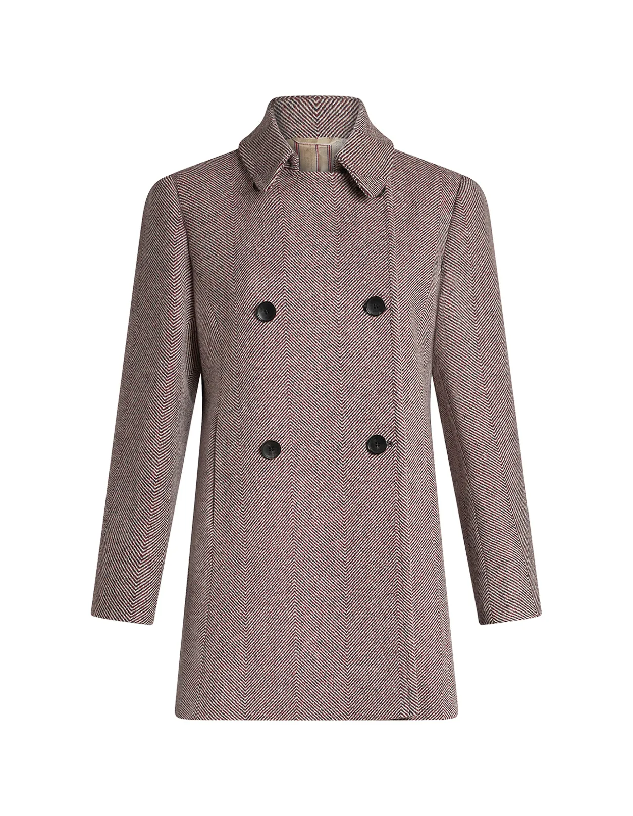 ETRO Pink Wool Tweed Peacoat