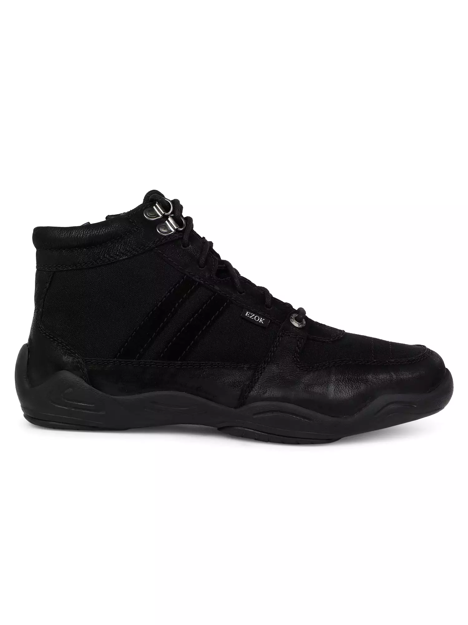 Ezok Black Strech Casual Boots Shoes