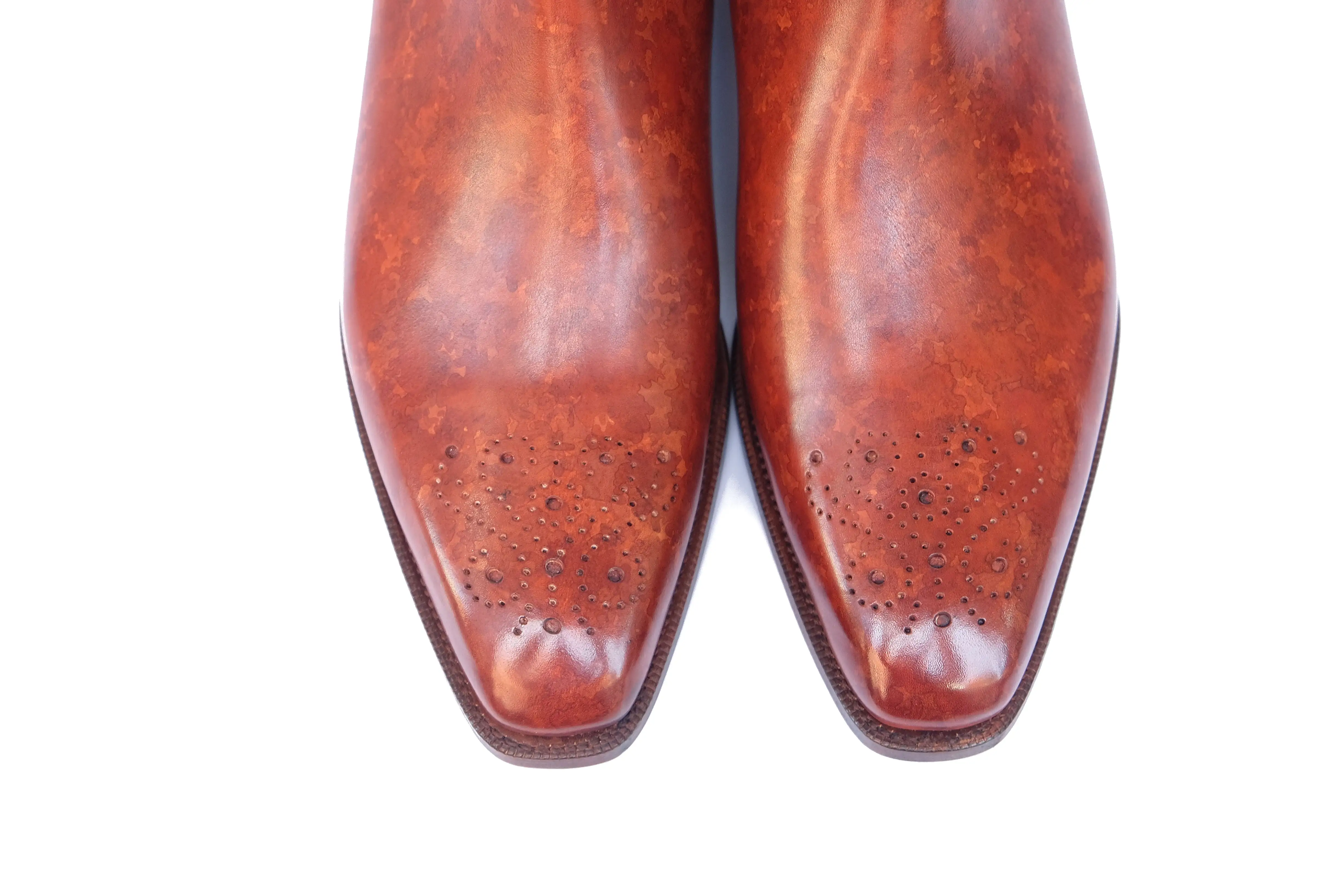 Fairmont - MTO - Gold Marble Patina - MGF Last - Single City Rubber Sole