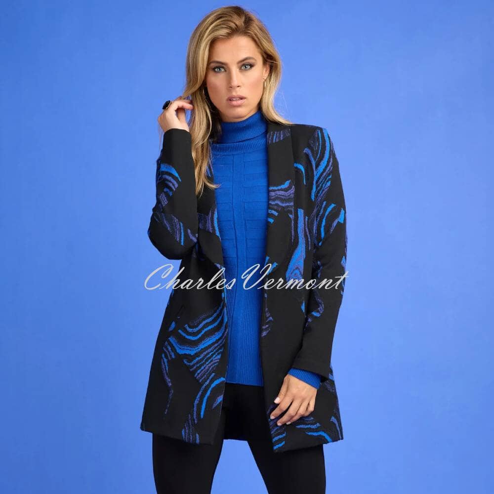 Frank Lyman Longline Patterned Blazer Jacket - Style 234216