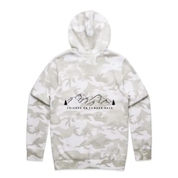 Friends On Powder Days Camo Ski/Snowboard Hoodie - Unisex