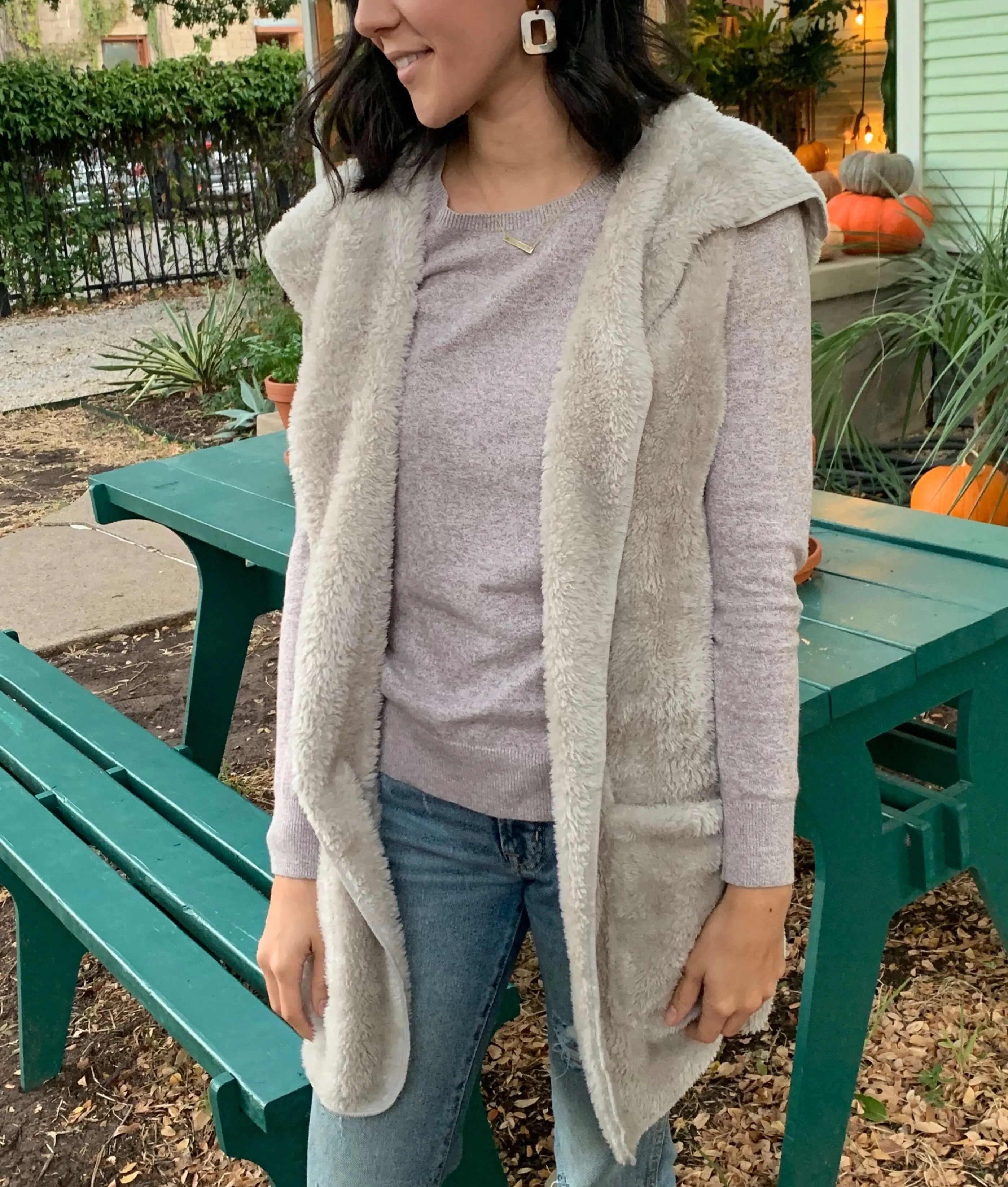 Fur vest Hoodie