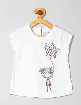 GAP Baby White Embroidered Americana Graphic Tee