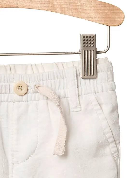 GAP Baby White Linen Pull On Pants