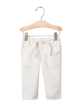 GAP Baby White Linen Pull On Pants