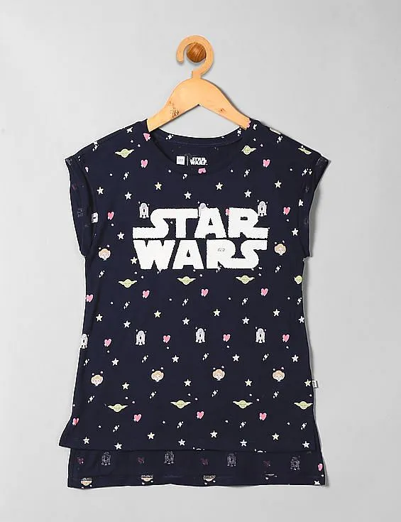 GAP Girls Blue Star Wars Graphic T-Shirt