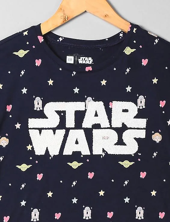 GAP Girls Blue Star Wars Graphic T-Shirt